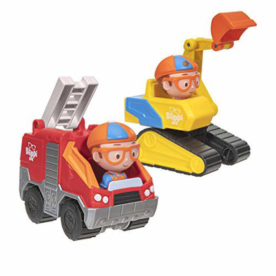 Picture of Blippi Mini Vehicles 2 Pack, Excavator and Fire Truck