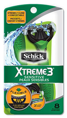 Picture of Schick PX-311B Xtreme 3 Sensitive Skin Disposable Razor for Men, 8 ct (Pack of 1)