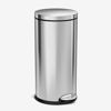 Picture of simplehuman 30 Liter / 8 Gallon Round Step Trash Can, Brushed Stainless Steel