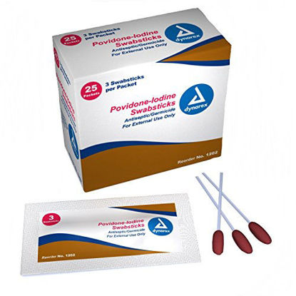 Picture of POVIDONE IODINE SWAB 3'S 1202 25Box