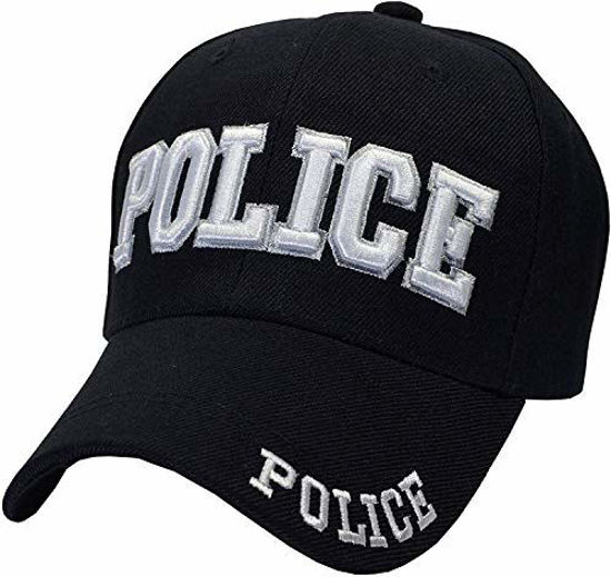 Picture of Police Embroidered Adjustable Hat Black Ball Cap