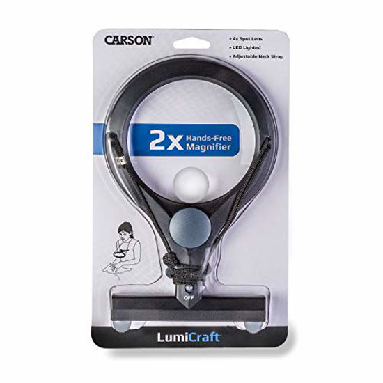 Carson LC-15 LumiCraft Magnifier, 2x Hands Free with 4x Bi-Focal Spot Lens  - Yahoo Shopping