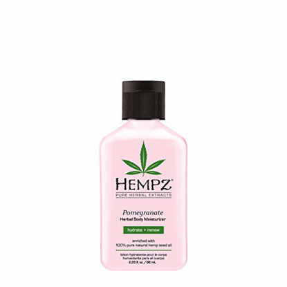 Picture of Hempz Pomegranate Herbal Body Moisturizer 2.25 oz.- Paraben-Free Lotion and Moisturizing Cream for All Skin Types, Anti-Aging Hemp Skin Care Products for Women and Men - Hydrating Gluten-Free Lotions