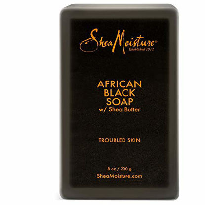 Picture of Sheamoisture Face and Body Bar for Oily, Blemish-Prone Skin African Black Soap Paraben Free 3.5 oz