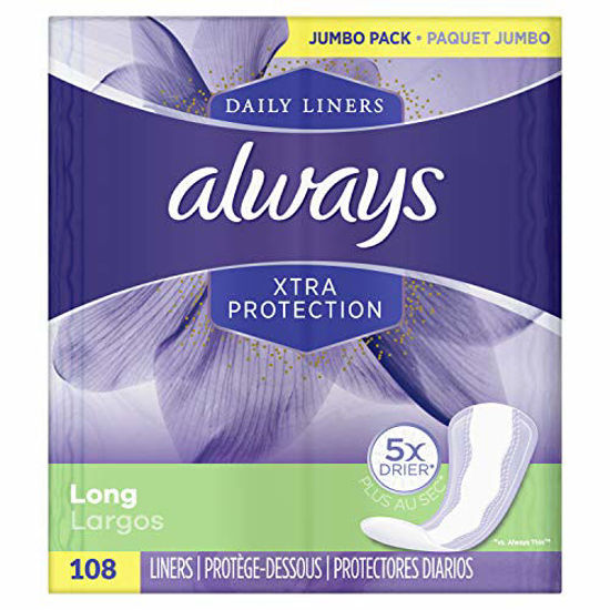 Always 3-in-1 Xtra Protection Daily Liners Extra Long Absorbency
