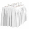 Picture of LinenTablecloth 14 ft. Accordion Pleat Polyester Table Skirt White