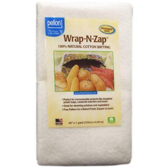 Picture of Pellon, Natural Wrap-N-Zap Cotton Quilt Batting, 45 by 36-Inch, 1 Pack