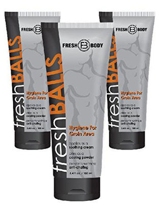 Picture of Fresh Balls Lotion The Solution for Men - 3 Pack - 3.4 Oz