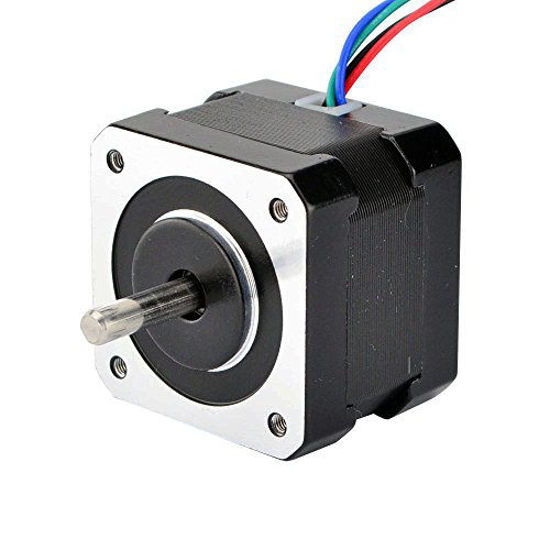 Picture of STEPPERONLINE Dual Shaft Nema 17 Stepper Motor 1.8deg 26ncm/37oz.in 12v 0.4a 42x42x34mm 4-Wire