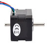 Picture of STEPPERONLINE Dual Shaft Nema 17 Stepper Motor 1.8deg 26ncm/37oz.in 12v 0.4a 42x42x34mm 4-Wire