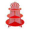 Picture of 3 Tier Cupcake Foam Stand with Circus Carnival Tent Design for Desserts, Birthdays, Decorations