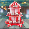 Picture of 3 Tier Cupcake Foam Stand with Circus Carnival Tent Design for Desserts, Birthdays, Decorations