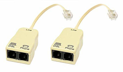 Picture of iMBAPrice (Pack of 2) in-line DSL Splitter w/Noise Filter