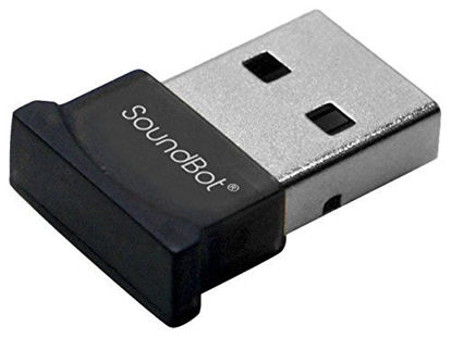 Picture of soundbot SB342-BLK Bluetooth 4.0 USB Adapter with 3Mbps High Data Transfer Rate & 33 Feet Wireless Range