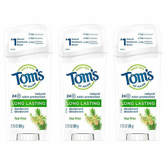 Picture of Tom's of Maine Long-Lasting Aluminum-Free Natural Deodorant for Women, Tea Tree, 2.25 oz. 3-Pack