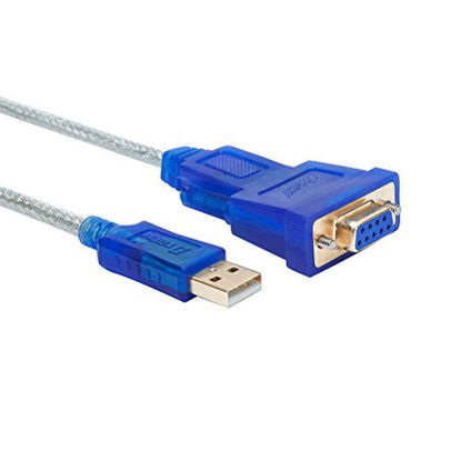 Picture of DTECH 6 Feet USB to RS232 DB9 Female Serial Adapter Cable Supports USB 2.0 Windows 10 8 7 Mac Linux