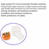 Picture of UY Wire to Wire Connector K2,SINCODA 100PCS Waterproof Gel-Filled Orange Clear Button Telephone Wire Connectors UY2 Butt Splice Connector K2 Network Cable Terminals