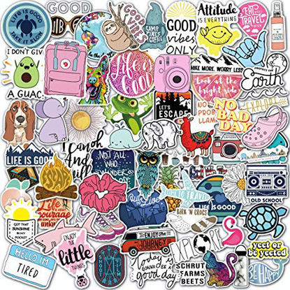 Picture of 70 VSCO Stickers, Aesthetic Stickers, Cute Stickers, Laptop Stickers, Vinyl stickers, Stickers for Water Bottles, Waterproof stickers, stickers for kids teens, Christmas teen girl gifts, sticker packs