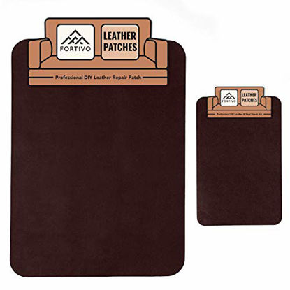 Picture of Dark Brown Leather Repair Kits for Couches, Leather Repair Patch, Vinyl Repair Kit - Leather Repair Kit for Car Seats, Vinyl Upholstery, Sofa - Cat Scratch Tape, Dark Brown Duct Tape for Furniture