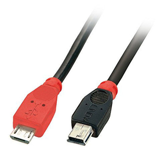 Picture of Lindy 2m USB OTG Cable - Black, Type Micro-B to Mini-B (31719)