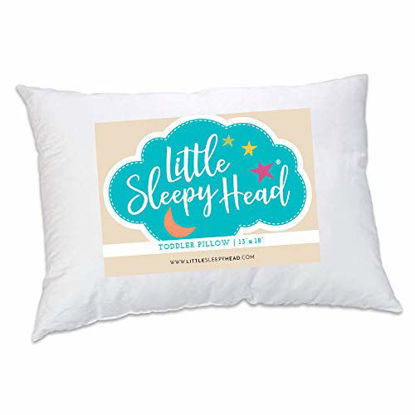 Picture of Toddler Pillow - Soft Hypoallergenic - Best Pillows for Kids! Better Neck Support and Sleeping! They Will Take a Better Nap in Bed, a Crib, or Even on the Floor at School! Makes Travel Comfier!