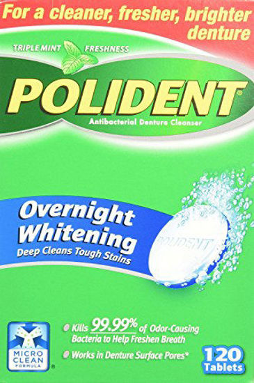 Picture of Polident Overnight Whitening Denture Cleanser 120 Tablets (Pack of 2)