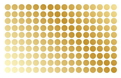 Picture of Innovative Stencils Polka Dot Wall Decal Nursery Kids Room Peel and Stick Removable Sticker Circle Pattern Decor #1326 (1.5" (150 Dots), Gold)