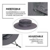 Picture of YR.Lover Outdoor UV Sun Protection Wide Brim Fishing Cap Removable Mesh Face Flap Outdoor Sports & Travel Dark Gray