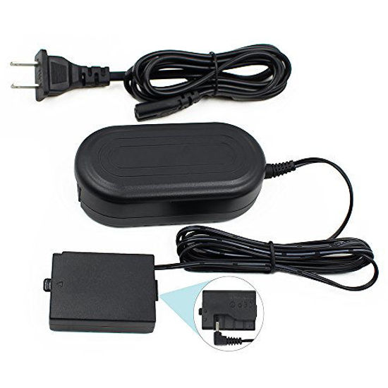 Picture of ACK-E10, FlyHi ACK-E10 AC Power Adapter DR-E10 DC Coupler Charger Kit (Replacement for LP-E10) for Canon EOS Rebel T3, T5, T6, T7, T100 Kiss X50, Kiss X70, EOS 1100D, 1200D, 1300D, 2000D, 4000D.