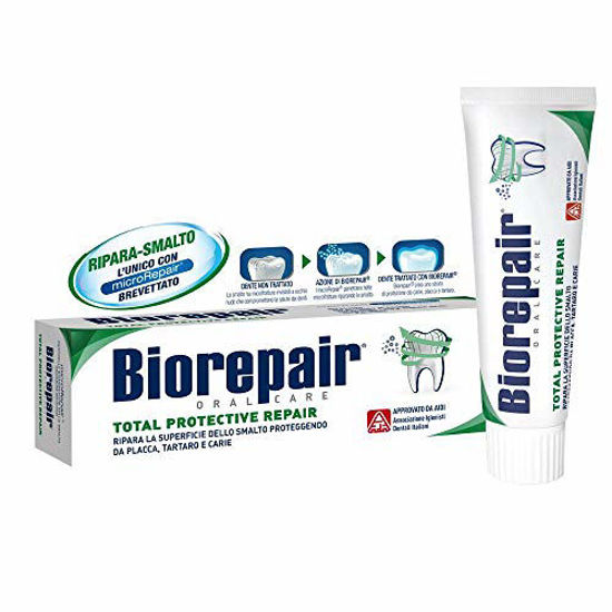 Picture of Biorepair:"Total Protective Repair" Toothpaste with microRepair, New Formula - 2.5 Fluid Ounce (75ml) Tube [ Italian Import ]