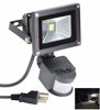 Picture of Led Motion Sensor Flood Light Outdoor 10W 800LM Pir Sensitive Security Lights Wall Fixture Lamps Waterproof Floodlight for Garage Yard Patio Pathway Porch Entryways-Daylight White (with US 3-Plug)