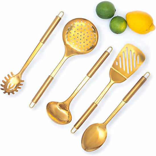 Gold Pasta Serving Spoon