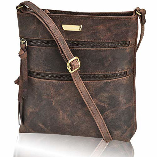 Picture of Crossbody Bags for Women - Real Leather Adjustable Shoulder Bag and Travel Purse