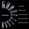 Picture of 100pcs False Nail Tips Model Form for Full Cover UV GEL Acrylic Nail Art Mold Fake Nails Extension Transparent Pack of 1,HJ-NT042