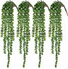 Picture of CEWOR 4pcs Artificial Succulents Hanging Plants Fake String of Pearls for Wall Home Garden Decor (23.62 Inches Each Length)