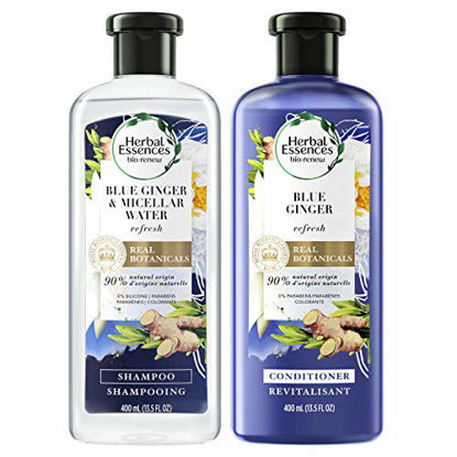 Picture of Herbal Essences, Volume Shampoo & Conditioner Kit With Natural Source Ingredients, For Fine Hair, Color Safe, BioRenew Micellar Water & Blue Ginger, 13.5 fl oz, Kit