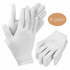 Picture of Beadnova Cotton Gloves for Jewelry Handling, Inspection, Moisturizing, Dry Hand, Eczema (White, 8 Pairs)