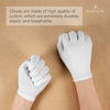 Picture of Beadnova Cotton Gloves for Jewelry Handling, Inspection, Moisturizing, Dry Hand, Eczema (White, 8 Pairs)