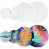 Picture of Funshowcase Assorted Round Coaster Resin Epoxy Silicone Molds 4-Bundle