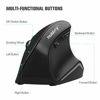 Picture of Nulaxy Vertical Mouse, 2.4G Wireless Mouse with 3 Adjustable DPI(800 / 1200 /1600), Ergonomic Optical Mouse with 6 Buttons for Computer, Laptop, PC, iPad, Desktop, MacBook Black