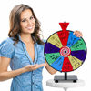 Picture of T-SIGN 12 Inch Heavy Duty Spinning Prize Wheel, 10 Slots Color Tabletop Prize Wheel Spinner with Dry Erase Markers and Eraser for Carnival and Trade Show, Win The Fortune Spin Game