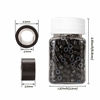 Picture of CCbeauty 500PCS 5mm Silicone Lined Micro Rings Links Beads for Hair Extensions,Brown