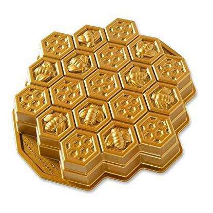 Picture of Nordic Ware Honeycomb Pull - Apart Pan, One Size, Gold