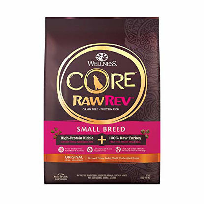 Picture of Wellness CORE Rawrev Natural Grain Free Small Breed Dry Dog Food, Original Turkey & Chicken With Freeze Dried Turkey, 10-Pound Bag