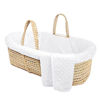 Picture of Tadpoles Minky Dot Moses Basket & Bedding Set, White