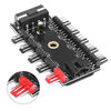 Picture of Electop PC Chassis Fan Hub CPU Cooling HUB 10 Port 12V 4 Pin Fan PWM Hub Molex Controller