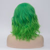 Picture of Alacos Fashion 35cm Short Curly Full Head Wig Heat Resistant Daily Dress Carnival Party Masquerade Anime Cosplay Wig +Wig Cap (Bright Green Ombre)