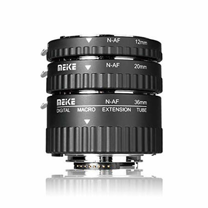 Picture of MEIKE N-AF1-A Macro Electronic Mount Auto Foucs Macro Metal Extension Tube Adapter for Nikon DSLR Camera D80 D90 D300 D300SD800 D3100 D3200 D5000 D5100 D5200 D7000 D7100 etc