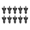 Picture of Alpha Racing Air Vortex Generator Diffuser Shark Fin 10pcs Set Kit for Spoiler Roof Wing Pointed End Style Carbon Fiber Pattern