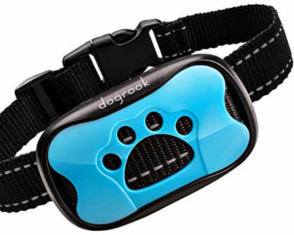 Picture of DogRook Rechargeable Dog Bark Collar - Humane, No Shock Barking Collar - w/2 Vibration & Beep Modes - Small, Medium, Large Dogs Breeds - No Harm Training - Automatic Action Without Remote -Adjustable